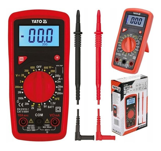 MIERNIK CYFROWY ELEKTRYCZNY MULTIMETR TEST BATERII LCD zdjęcie 15