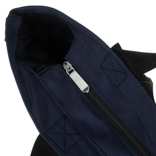 granatowa shopperka damska z poliestru z kieszenią zewnętrzną - peterson na Arena.pl