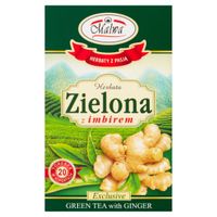 Malwa Exclusive Herbata zielona z imbirem 30 g (20 x 1,5 g)