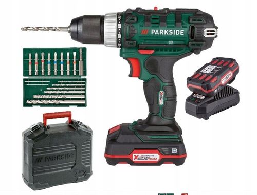 Najnowsza Wiertarka Parkside 20 V + akumulator + bity + ładowarka 65W PL na Arena.pl