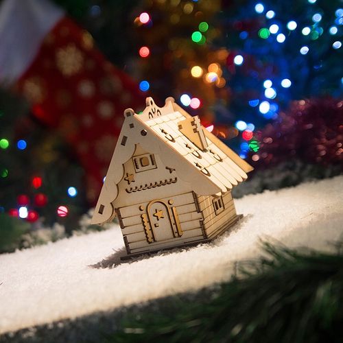 DOMEK LAMPION ŚWIĄTECZNY LED LAMPKA PREZENT DIY na Arena.pl