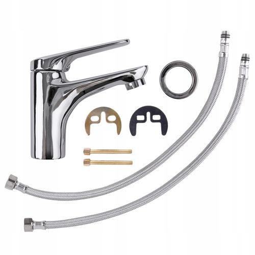 Bateria umywalkowa stojąca chrom kran łazienkowy srebrny YOKA HOME na Arena.pl