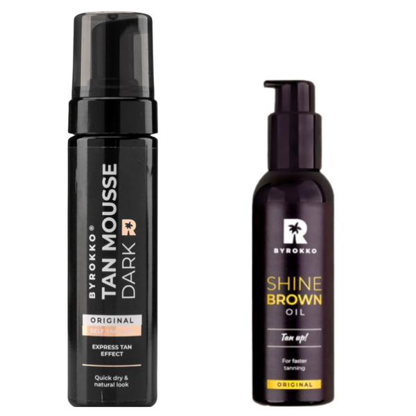 Byrokko Tan Mousse Dark + Shine Brown Oil zdjęcie 1
