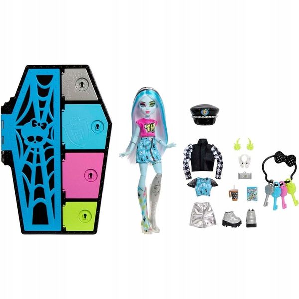 MONSTER HIGH STRASZYSEKRETY FRANKIE STEIN LALKA POTWÓR + 19 NIESPODZIANEK zdjęcie 8