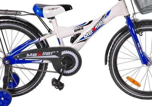 Rower 20 MEXLLER BMX biał/nieb + koszyk  16r na Arena.pl
