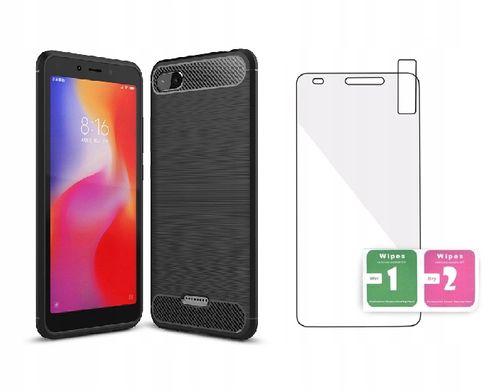 TPUCARBON - ETUI CASE - XIAOMI REDMI 6A + SZKŁO na Arena.pl