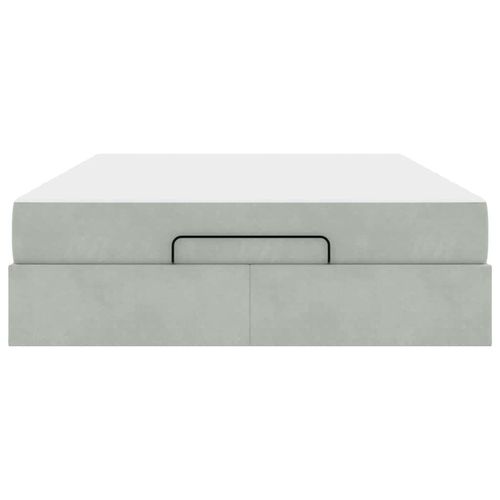 Ramka łóżka Jasnoszary 160 x 200 cm Aksamit na Arena.pl