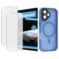 2x folia ochronna do iphone 17 + magsafe etui niebieskie tpu