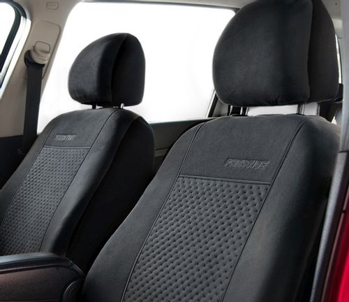Pokrowce z alcantary na fotele PRESTIGE Czarne do TOYOTA COROLLA na Arena.pl