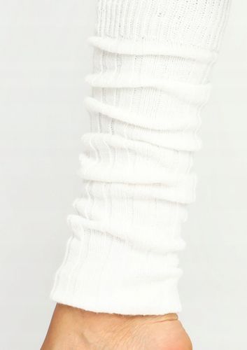 Getry Damskie Ocieplacze na Nogi Zimowe Ocieplane Grube Cerber BIAŁE na Arena.pl