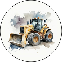 Opłatek na tort Koparka Spych Ładowacz Maszyna Budowlana Ostrówek