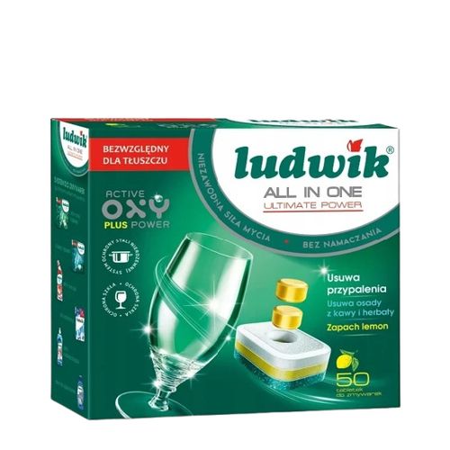 Ludwik All in One Tabletki do zmywarek Lemon 50szt na Arena.pl