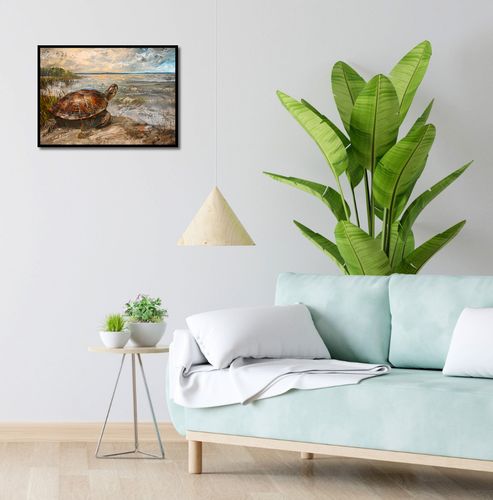 Plakat 55x40cm Nadmorski Żółw na Arena.pl