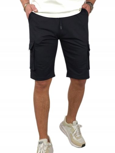 KRÓTKIE SPODENKI męskie DRESOWE bojówki z KIESZENIAMI dresy szorty - r. XL na Arena.pl