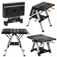 Stół Roboczy Zaciskowy Składany Mocny 350KG 84x81x63 cm Kraft&Dele