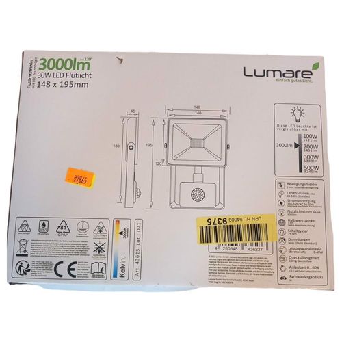 Reflektor LED z czujnikiem ruchu i wtyczką 3000 lm na Arena.pl