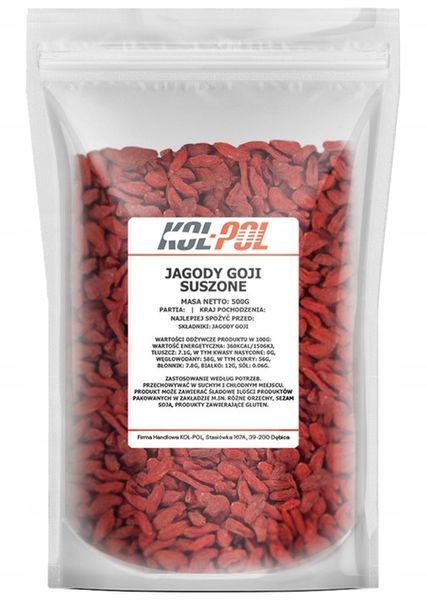 JAGODY GOJI 500g Suszone owoce na słońcu naturalne zdjęcie 2