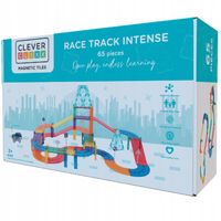 Cleverclixx - Klocki magnetyczne Race Track Intense - 65 el.