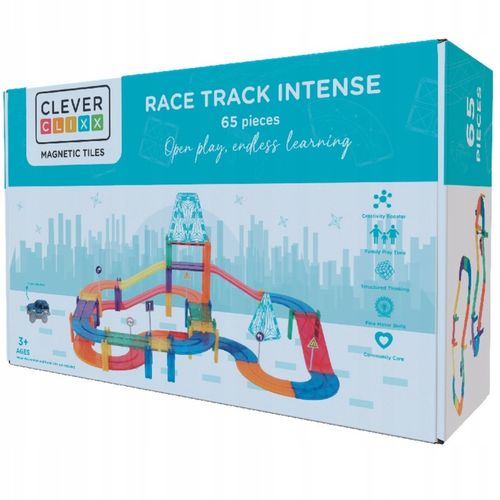 Cleverclixx - Klocki magnetyczne Race Track Intense - 65 el. na Arena.pl