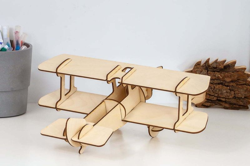 Samolot dwupłatowy, puzzle 3D 19 el. zdjęcie 7