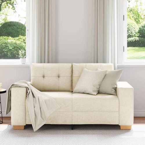 Sofa dwuosobowa obity lnem, 120 cm na Arena.pl