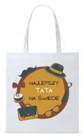 Dla Taty Tatusia Prezent Torba Eco Biała Shopper Z Nadrukiem Ze Zdjęciem
