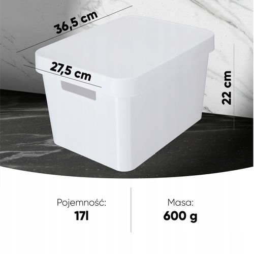 Curver 229113 pojemnik INFINITY biały z przykrywką na Arena.pl