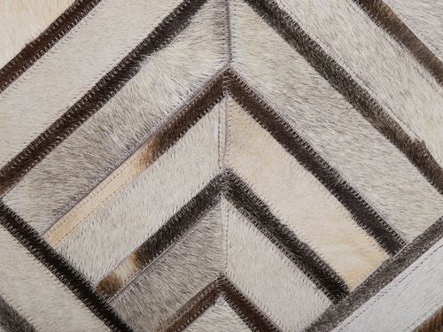Dywan patchwork skórzany 140 x 200 cm beżowy TEKIR na Arena.pl