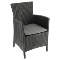 FOTEL OGRODOWY KRZESŁO ALLIBERT PODUSZKA NA TARAS WYGODNY DO OGRODU MOCNY