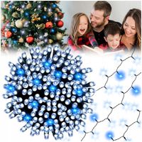 LAMPKI CHOINKOWE BIAŁE ZIMNE ŚWIATEŁKA CHOINKĘ ŚWIĄTECZNE LED EFEKTEM FLASH