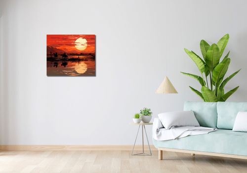 Obraz 60x50cm Zachód Słońca na Prerii na Arena.pl