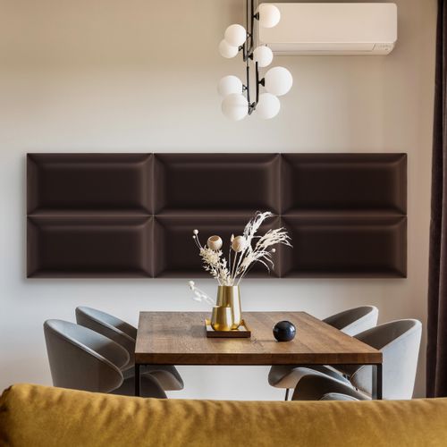 PANELE TAPICEROWANE ŚCIENNE EKO SKÓRA WEZGŁOWIE 3D 90cm x 30cm na Arena.pl