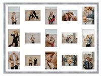 Ramka na 15 zdjęć Hekla 60x80x15 MDF galeria beton 1szt.