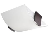 Plafon LAMPA sufitowa SL.0186 półokrągła OPRAWA szklana biała wenge