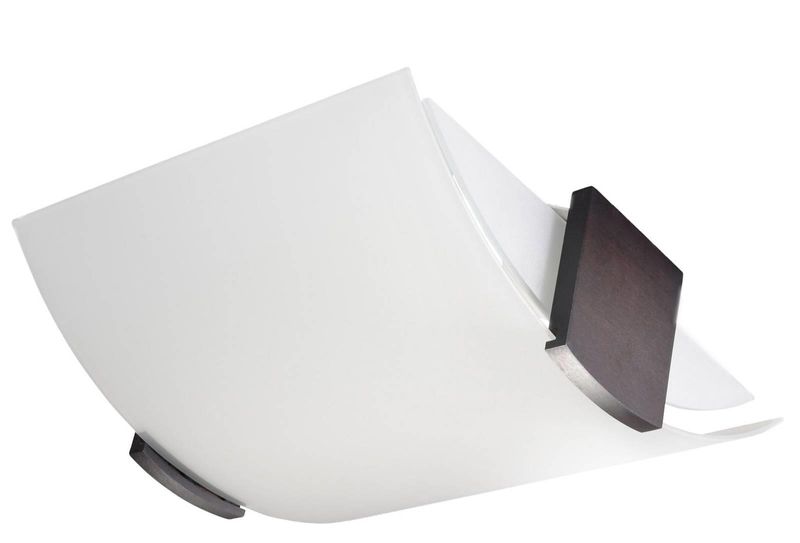 Plafon LAMPA sufitowa SL.0186 półokrągła OPRAWA szklana biała wenge zdjęcie 1