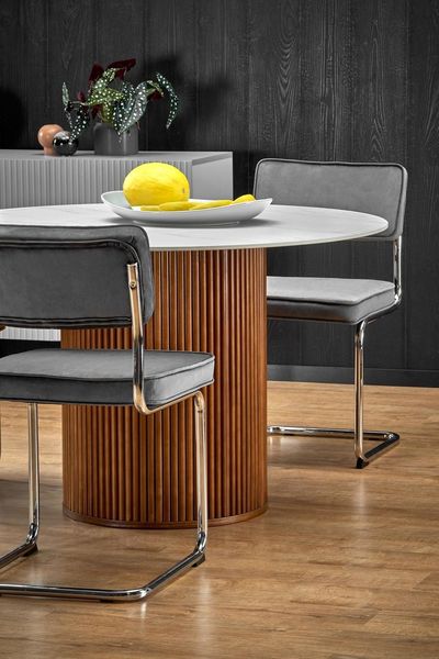 Stół Uno okrągły, biały marmur zdjęcie 2