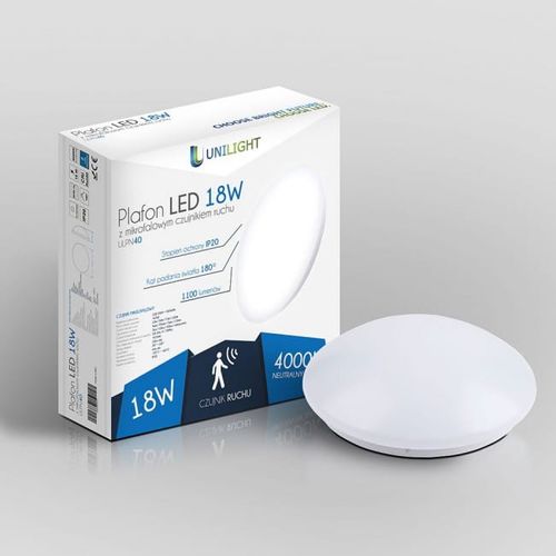 Plafon LED - Czujnik ruchu - 18W na Arena.pl