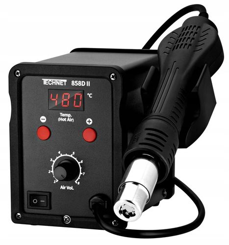 858D-II STACJA LUTOWNICZA LUTOWNICA HOT AIR 4 DYSZE KALIBRACJA TEMPERATURY na Arena.pl