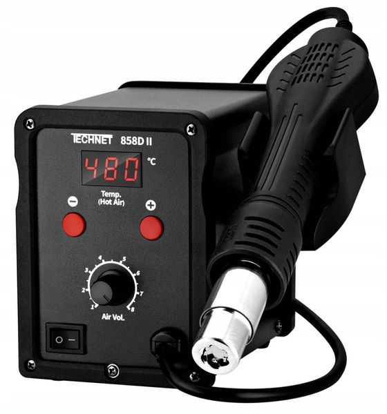 858D-II STACJA LUTOWNICZA LUTOWNICA HOT AIR 4 DYSZE KALIBRACJA TEMPERATURY zdjęcie 3