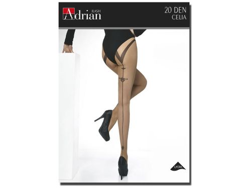 Rajstopy 20 den ze szwem z tyłu Celia Adrian Nero 3 na Arena.pl