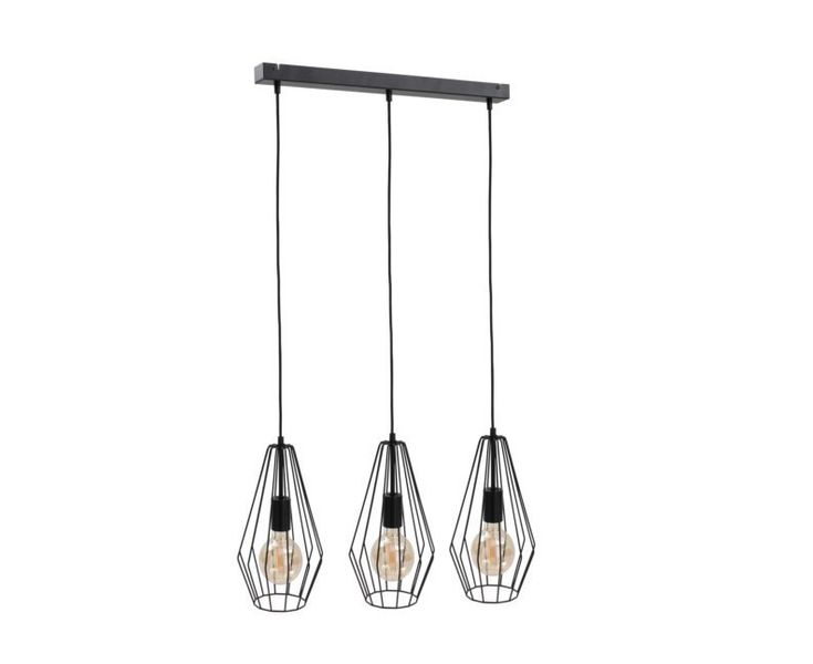Lampa wisząca 3xE27 LEX BLACK zdjęcie 1