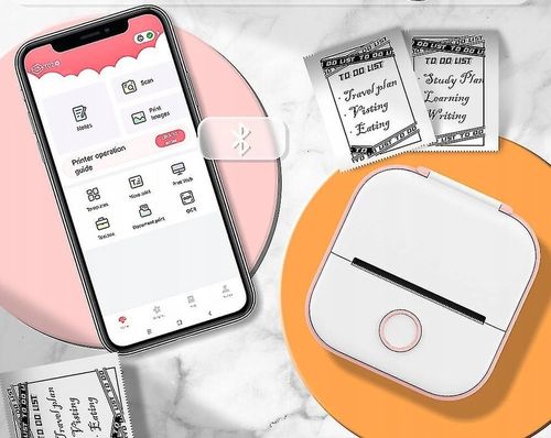 Phomemo T02 mini drukarka termiczna do zdjęć notatek etykiet różowa na Arena.pl