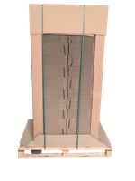 PALETA 2040x Karton klapowy 250x250x80 mm 3W fala B 390g/m2 Szary 25x25x8cm