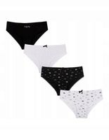 Figi damskie majtki bikini bawełniane w drobne wzory rozm XL 4-pak Moraj