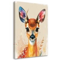 Obraz do pokoju dziecka niemowlaka, Sarenka zwierzęta leśne