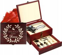 Personalizowany zestaw do wina Z GRAWEREM prezent ŚWIĘTA BOŻEGO NARODZENIA