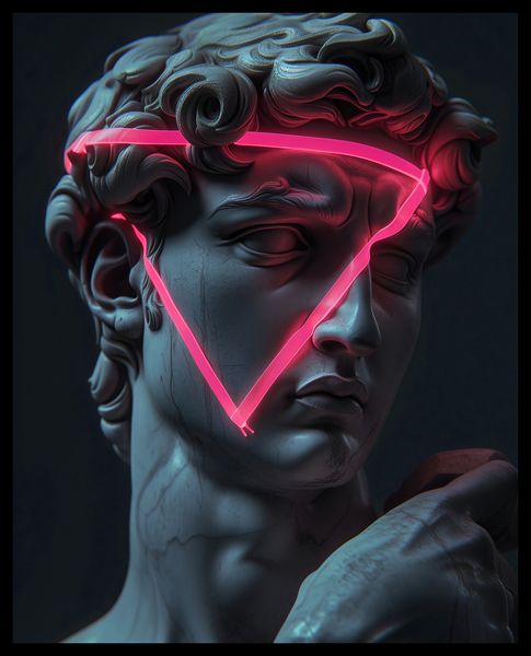 Plakat 40x50cm Neonowy Renesans zdjęcie 2