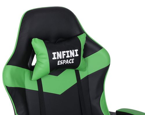 Fotel Gamingowy z podnóżkiem INFINI ESPACE Green na Arena.pl