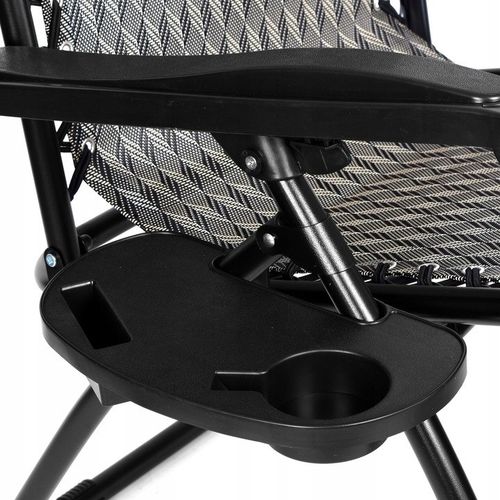 LEŻAK OGRODOWY ORION Zero Gravity brąz jodełka plażowy tarasowy składany na Arena.pl