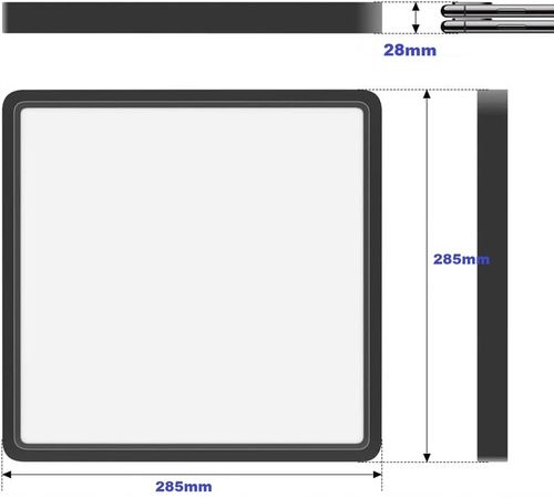 PANEL PLAFON LED 24W NATYNKOWY NIEMRUGAJĄCY CZARNY na Arena.pl